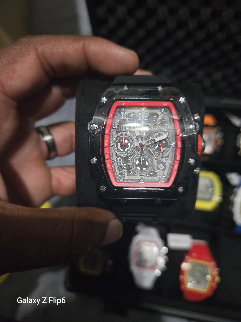 Invicta Men's Black and Red Chronograph Sports Watch